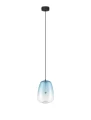 Lampa wisząca JAREVIA czarny mat | niebieski śr. 16cm.