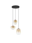 JAREVIA czarny mat | bursztynowy śr. 41cm. LED 10W 3000K Lampa wisząca