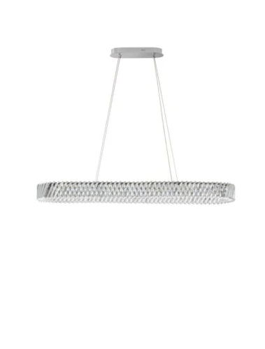 Lampa wisząca ściemnialna CANLIRA kryształ | nikiel LED Dim 82W
