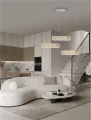 Lampa wisząca ściemnialna CANLIRA kryształ | nikiel LED Dim 129W 3000K
