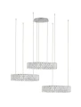 Lampa wisząca ściemnialna CANLIRA kryształ | nikiel LED Dim 129W 3000K
