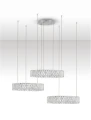 Lampa wisząca ściemnialna CANLIRA kryształ | nikiel LED Dim 129W 3000K
