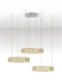 Lampa wisząca ściemnialna CANLIRA kryształ | nikiel LED Dim 129W 3000K