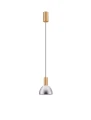 Lampa wisząca SARDUNO mosiądz | przydymiony śr. 17cm. LED 8W