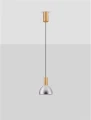 Lampa wisząca SARDUNO mosiądz | przydymiony śr. 17cm. LED 8W