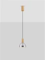 Lampa wisząca SARDUNO mosiądz | przydymiony śr. 17cm. LED 8W