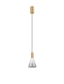 Lampa wisząca SARDUNO mosiądz | przydymiony śr. 16cm. LED 8W 3000K