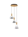 Lampa wisząca ściemnialna SARDUNO mosiądz | przydymiony śr. 43cm. LED Dim. 24W
