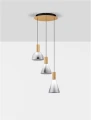 Lampa wisząca ściemnialna SARDUNO mosiądz | przydymiony śr. 43cm. LED Dim. 24W