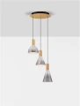Lampa wisząca ściemnialna SARDUNO mosiądz | przydymiony śr. 43cm. LED Dim. 24W