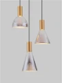 Lampa wisząca ściemnialna SARDUNO mosiądz | przydymiony śr. 43cm. LED Dim. 24W