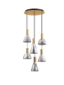 Lampa wisząca ściemnialna SARDUNO mosiądz | przydymiony śr. 52cm. LED Dim