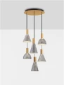 Lampa wisząca ściemnialna SARDUNO mosiądz | przydymiony śr. 52cm. LED Dim