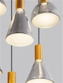 Lampa wisząca ściemnialna SARDUNO mosiądz | przydymiony śr. 52cm. LED Dim