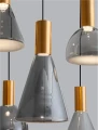 Lampa wisząca ściemnialna SARDUNO mosiądz | przydymiony śr. 52cm. LED Dim