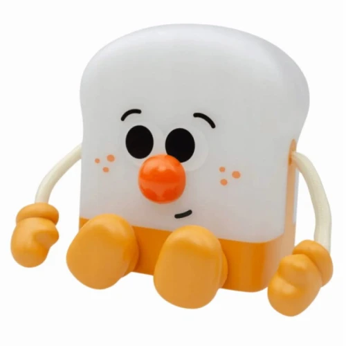 Lampka dziecięca nocna ściemnialna LED Tościk biały - pomarańczowy