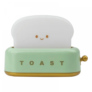 LED Toster zielony | biały Lampka dziecięca nocna ściemnialna