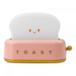 LED Toster różowy | biały Lampka dziecięca nocna ściemnialna