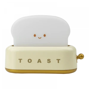 LED Toster żółty | biały Lampka dziecięca nocna ściemnialna