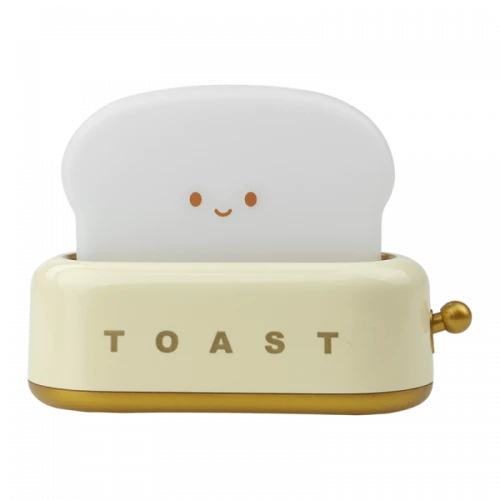 Lampka dziecięca nocna ściemnialna LED Toster żółty | biały