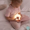 Lampka dziecięca nocna ściemnialna LED Świnka biały | pomarańczowy