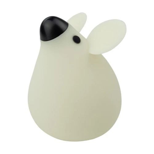 Lampka dziecięca nocna ściemnialna LED Mysz biała