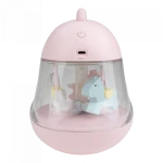 LED 5W RGB 3000K różowa Pozytywka lampka nocna dziecięca