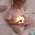 Lampka nocna dziecięca Miś mały biały LED 0,3W RGB+WW /NB