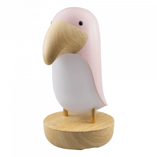 Lampka nocna dziecięca z głośnikiem TUKAN RÓŻOWY WW + BLUETOOTH SPEAKER