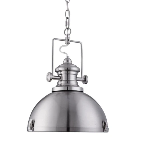 Lampa wisząca Louisiana srebrna satyna śr. 31cm. E27