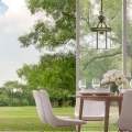 Lampa wisząca Lantern antyczny mosiądz śr. 18cm. E27