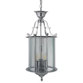 Lampa wisząca Lantern 3Lt chrom śr. 25 cm. 3xE14