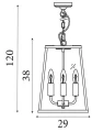 Lampa wisząca Lantern Noir 4Lt czarny 4xE14