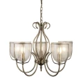 Lampa wisząca Silhouette antyczny mosiądz 5xE14