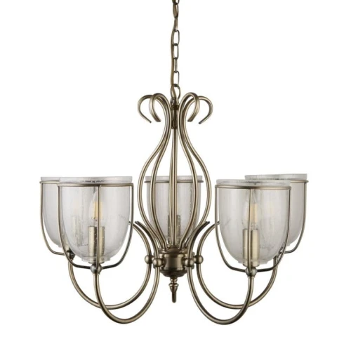 Lampa wisząca Silhouette antyczny mosiądz 5xE14