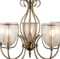 Lampa wisząca Silhouette antyczny mosiądz 5xE14