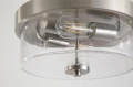 Łazienkowa lampa sufitowa Preston 2Lt srebrna satyna śr. 33cm. 2xE27
