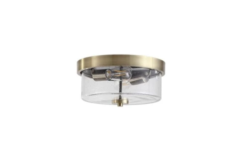 Łazienkowa lampa sufitowa Preston 2Lt antyczny mosiądz śr. 33cm. 2xE27