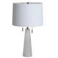 Lampa stołowa z dwoma włącznikami Lux & Belle 2LT alabaster 2xE27