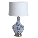 Lux & Belle biały | niebieski E27 Lampa stołowa