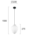 Lampa wisząca Boho biały Ø23cm. E27