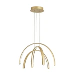 MEGAN złoty szczotkowany Ø60cm. LED 41W 3000K Lampa wisząca
