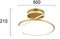 Lampa wisząca Jill złoty Ø50cm. LED 27W 3000K