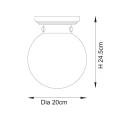 Łazienkowa lampa sufitowa Cheswick chrom śr. 20cm. E27 IP44