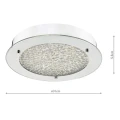 Łazienkowa lampa sufitowa Peta chrom | kryształ  Ø31cm. LED 20W 3000K