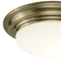 Łazienkowa lampa sufitowa Barclay antyczny mosiądz Ø38cm. E27 IP44