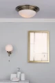 Łazienkowa lampa sufitowa Barclay antyczny mosiądz Ø38cm. E27 IP44