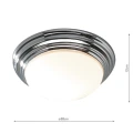 Łazienkowa lampa sufitowa Barclay chrom Ø38cm. E27 IP44
