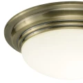 Łazienkowa lampa sufitowa Barclay antyczny mosiądz Ø31cm. E27 IP44
