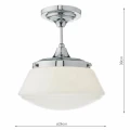 Łazienkowa lampa sufitowa Caden chrom Ø26cm. E27 IP44